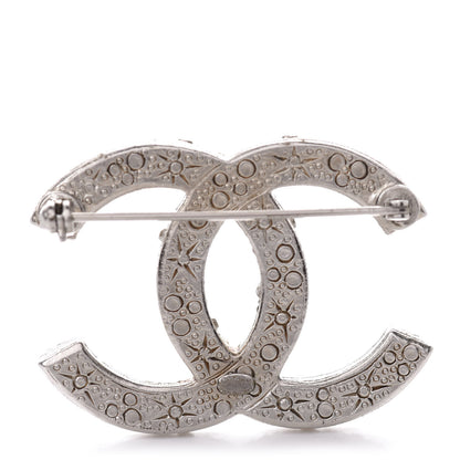 Chanel Swarovski Crystal Large CC Brooch Silver 3 of 5