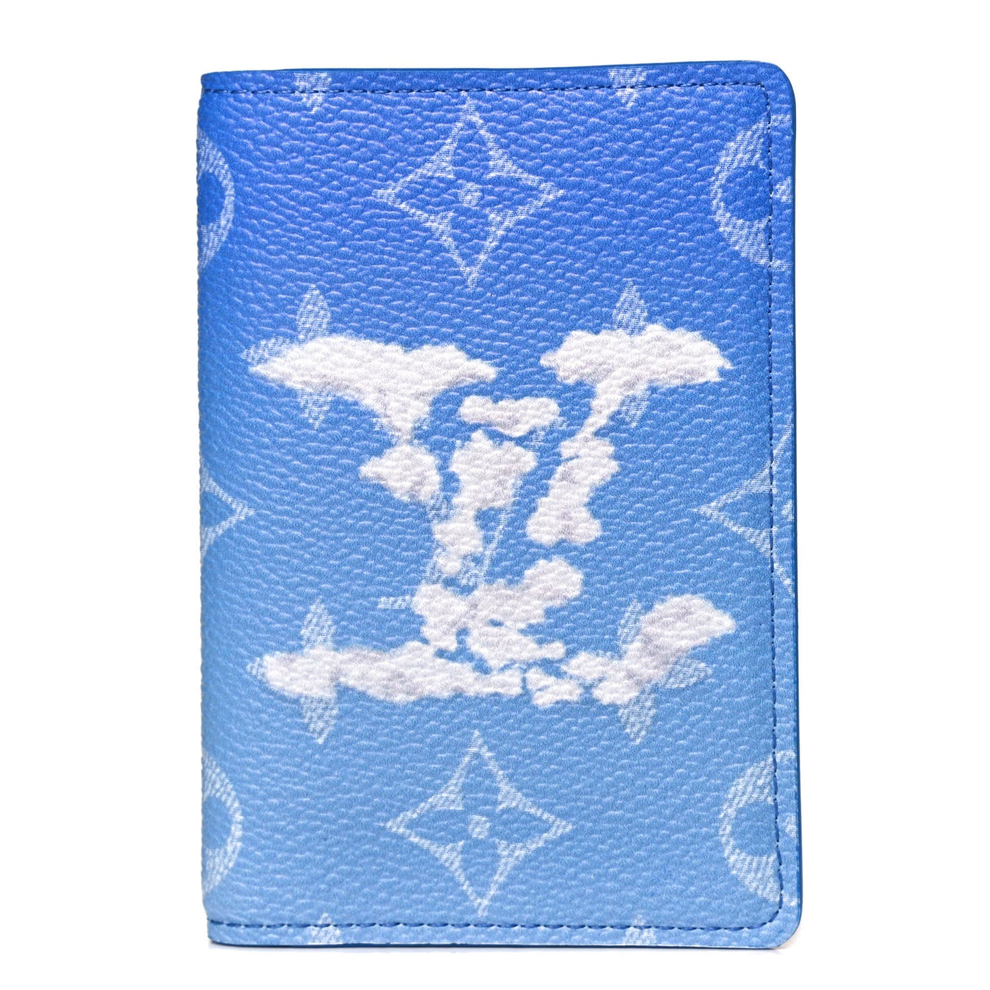 Monogram Clouds Pocket Organizer Blue