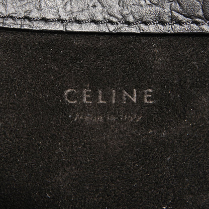 Celine Crocodile Embossed Medium Phantom Luggage Black 6 of 7