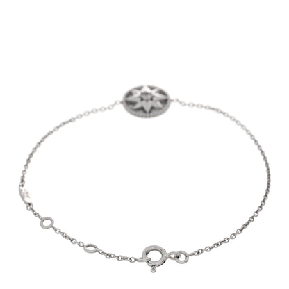 Christian Dior 18K White Gold Pave Diamond Rose Des Vents Bracelet 2 of 4