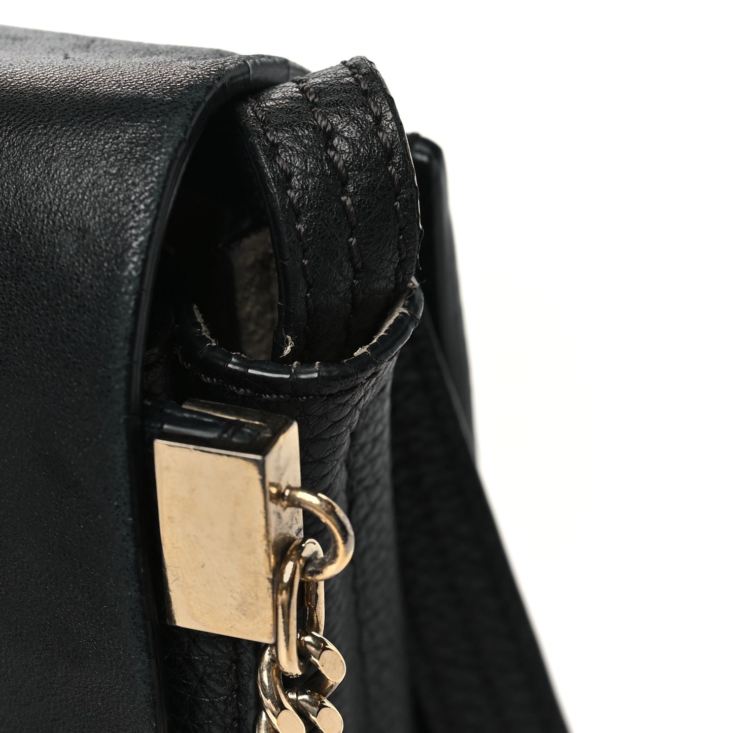 Goatskin Small Faye Shoulder Bag Black