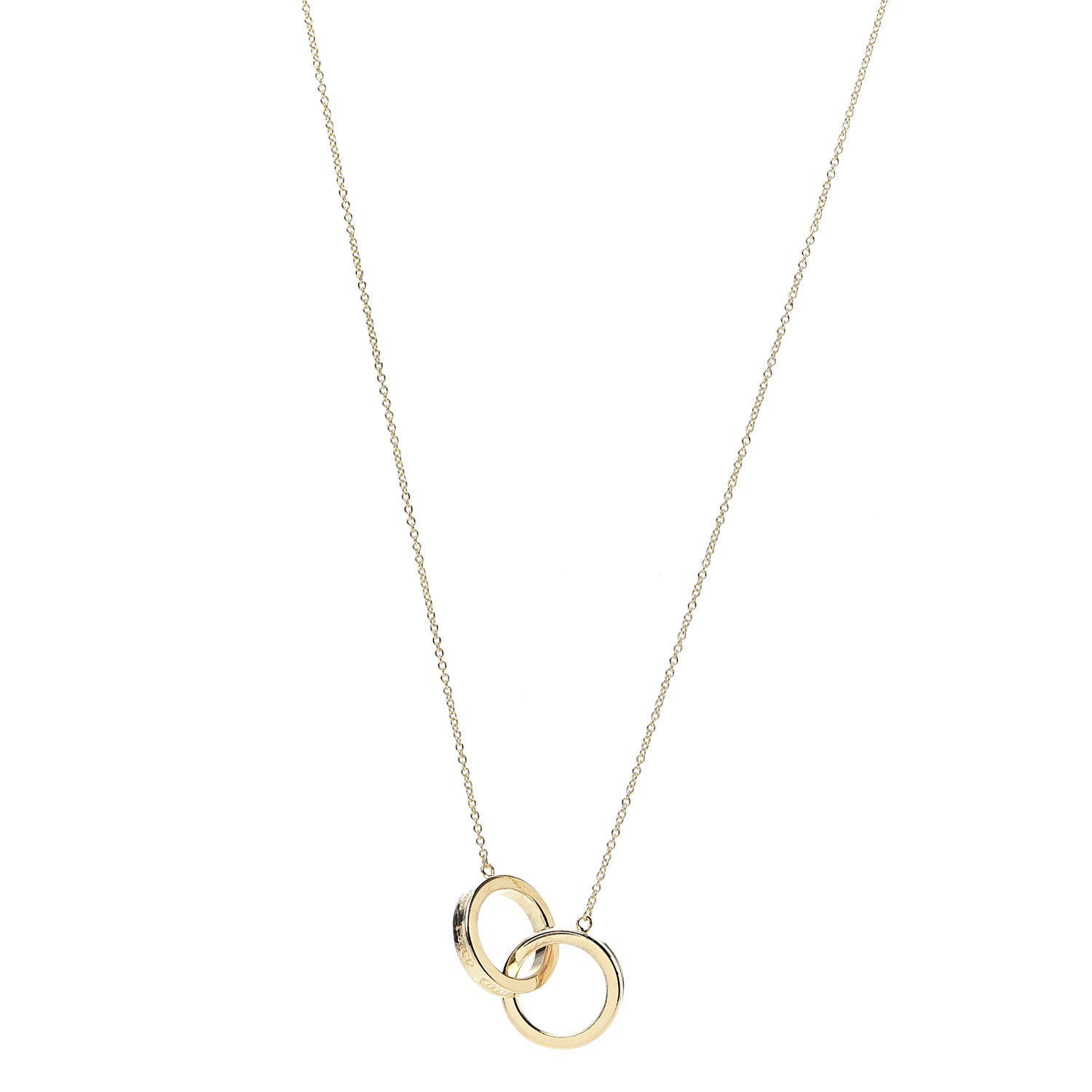 Tiffany 18K Yellow Gold 1837 Interlocking Circles Pendant Necklace 1 of 6