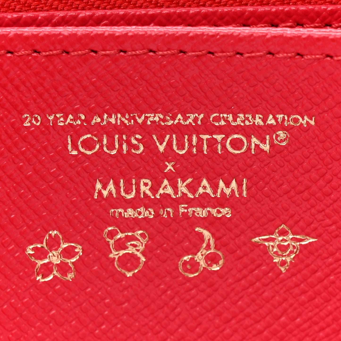 LV X TM Monogram Cerises Zippy Wallet White