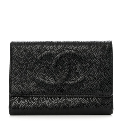 Chanel Caviar Timeless CC Flap Wallet Black 1 of 9