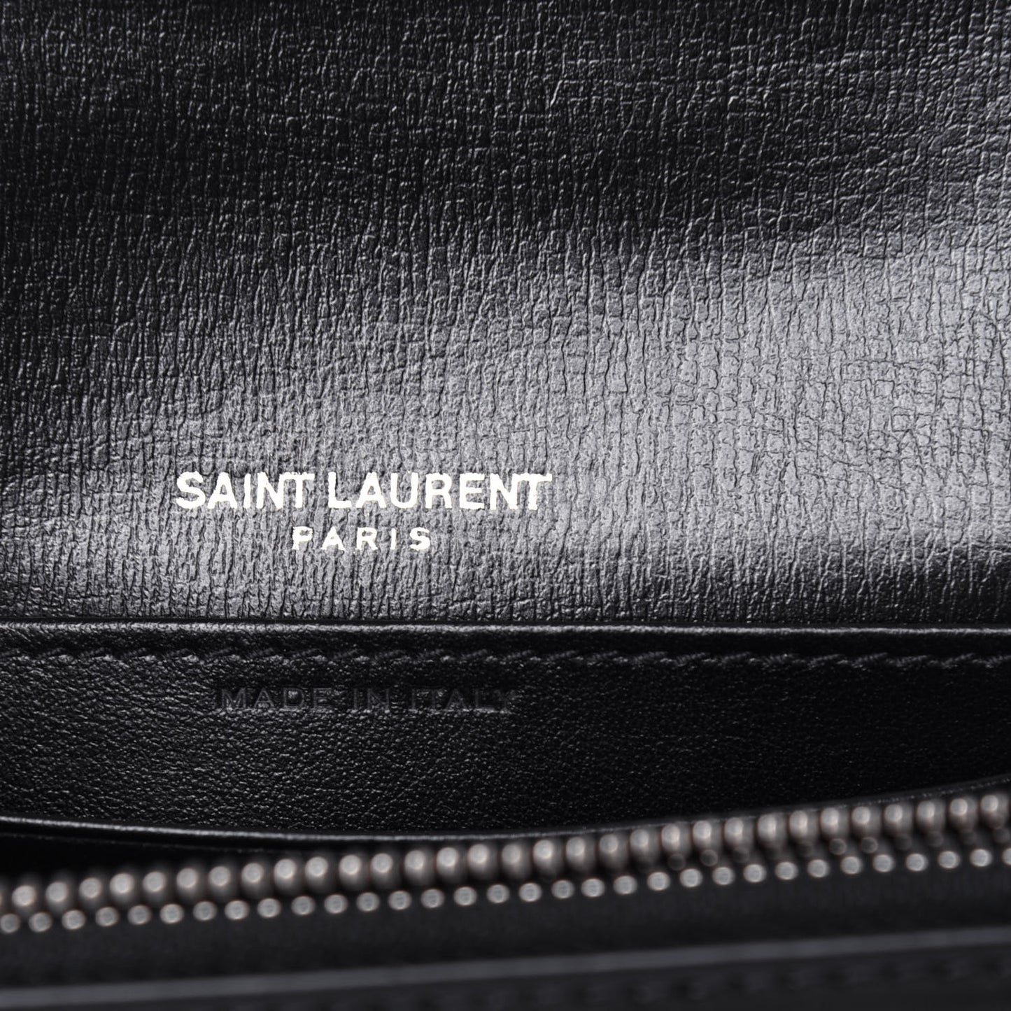 Calfskin Monogram Sunset Chain Wallet Black