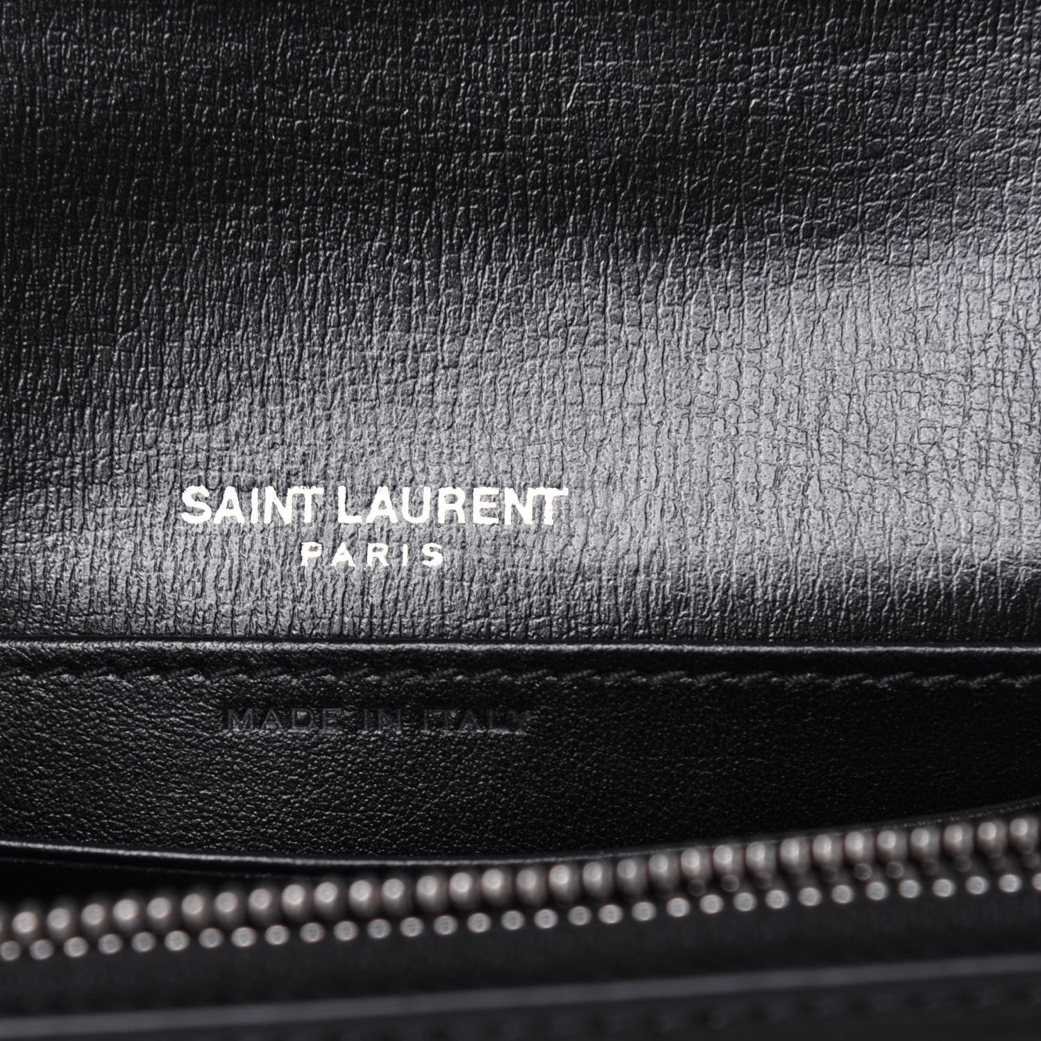 Saint Laurent Calfskin Monogram Sunset Chain Wallet Black 7 of 10