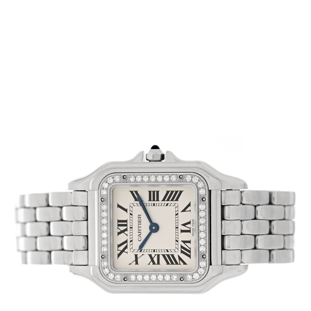 Cartier Stainless Steel Diamond 27mm Panthere Quartz Watch 2 of 5