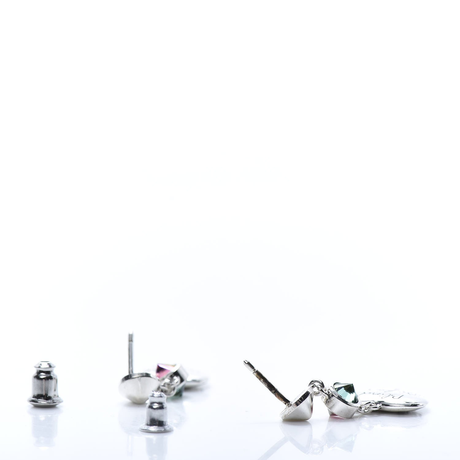 Gucci Sterling Silver Blind for Love Heart Earrings 3 of 5