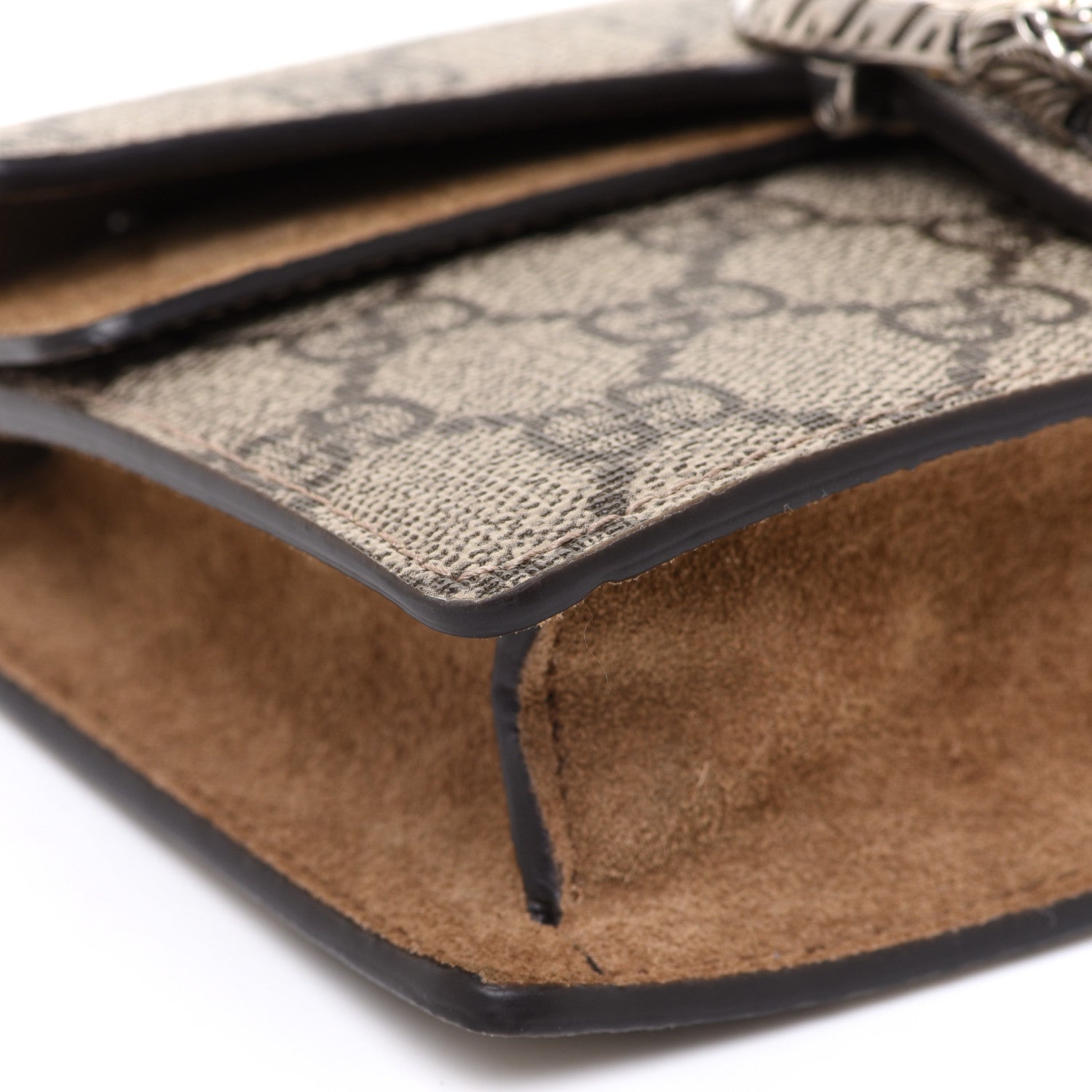 Gucci GG Supreme Monogram Super Mini Dionysus Shoulder Bag Taupe 7 of 9