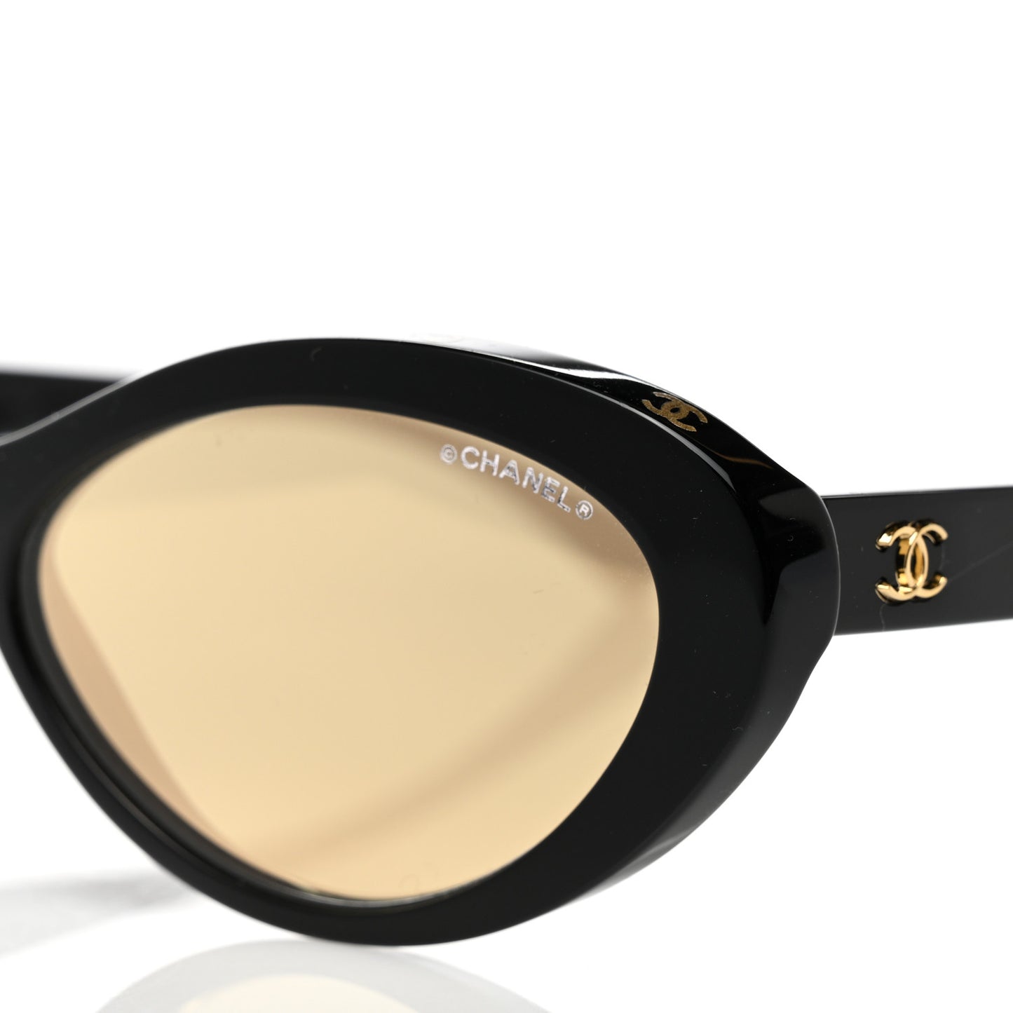 Acetate Oval Sunglasses 5416 Black Beige