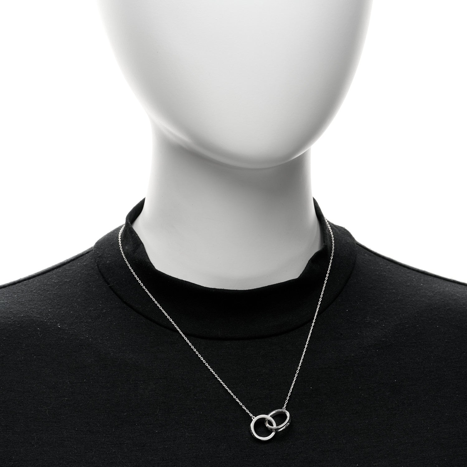 Tiffany Sterling Silver 1837 Interlocking Circles Pendant Necklace 2 of 4