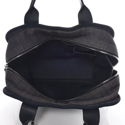 Chanel Denim Deauville Bowling Bag Dark Blue 6 of 17