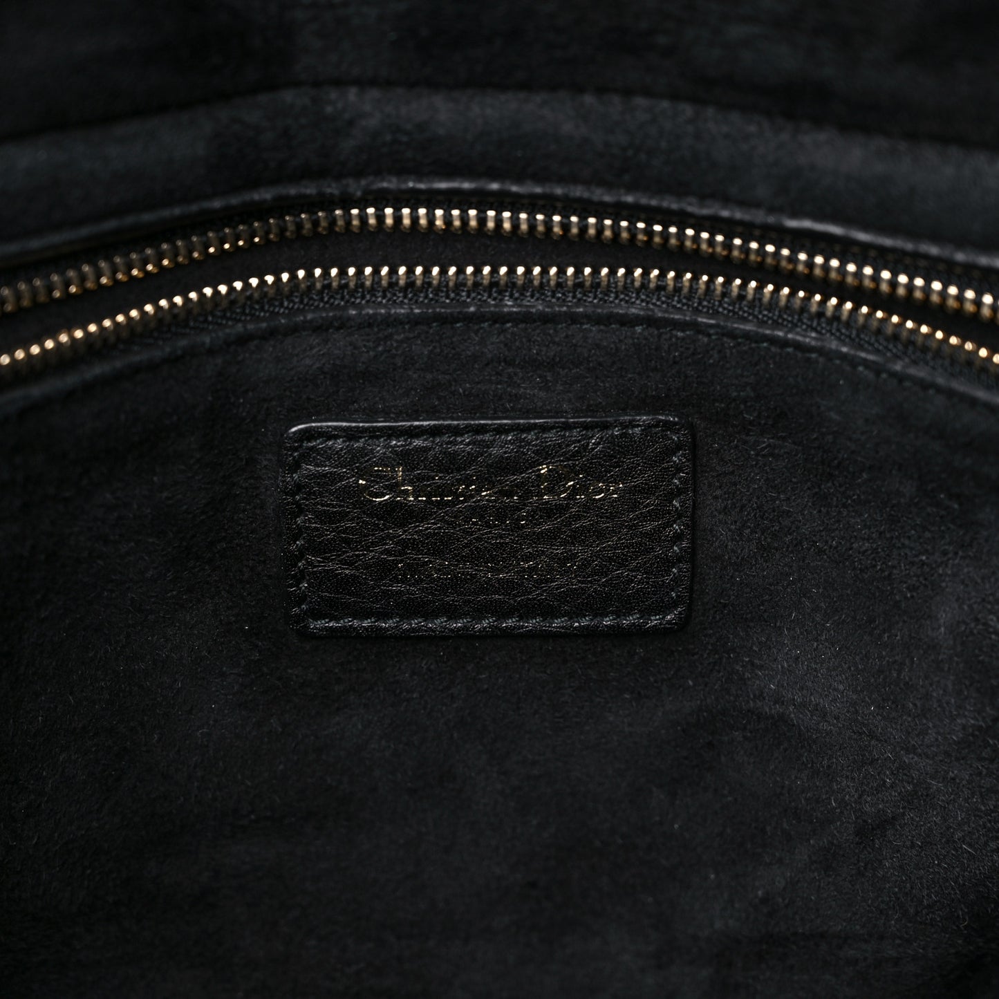 Grained Calfskin Cannage Large Supple Lady Dior Black