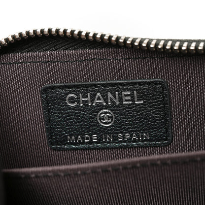 Chanel Iridescent Goatskin Quilted Zip Coin Purse Purple 6 of 8