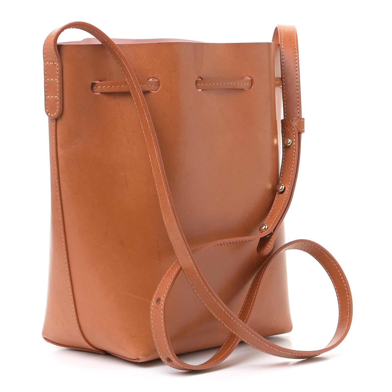 Mansur Gavriel Calfskin Mini Bucket Bag Cammello Rosa 3 of 18