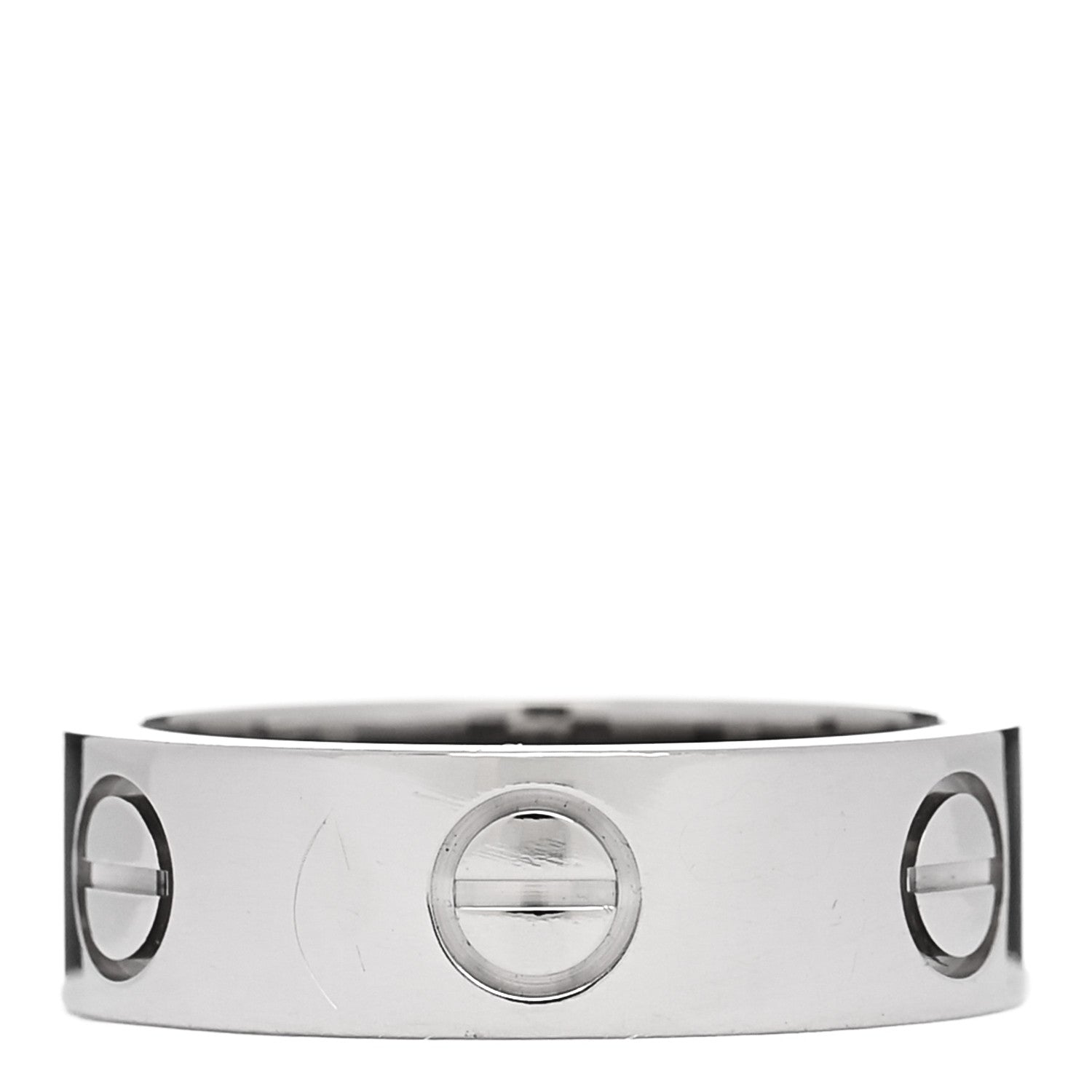 Cartier 18K White Gold 5.5mm LOVE Ring 49 5 3 of 4