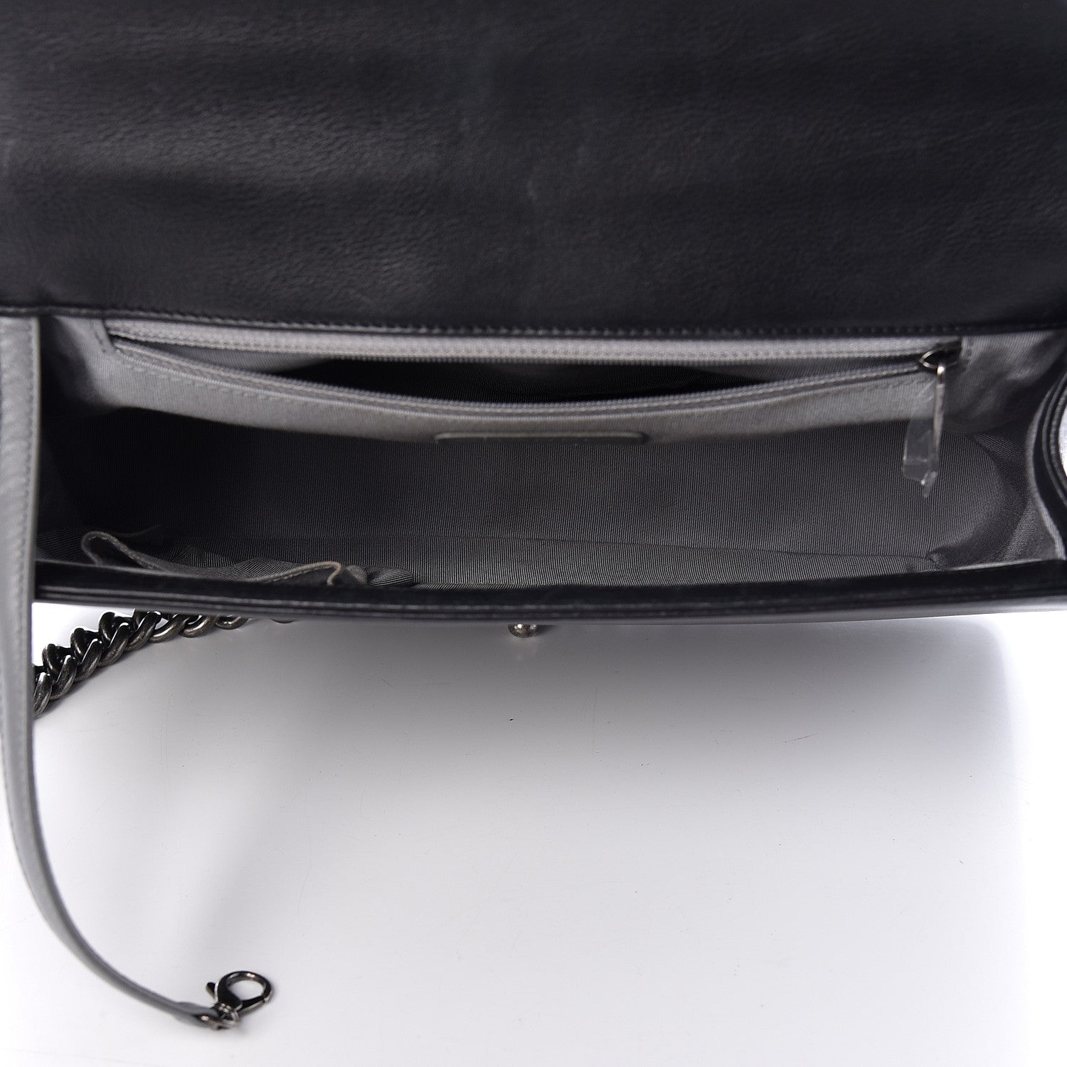 Chanel Calfskin Double Stitch Large Boy Flap Black 7 of 10