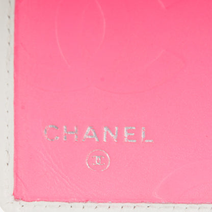 Chanel Calfskin Quilted Cambon Yen Wallet White Black 6 of 7