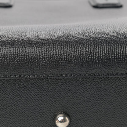Burberry Grainy Calfskin Vintage Check Medium Banner Tote Black 16 of 16