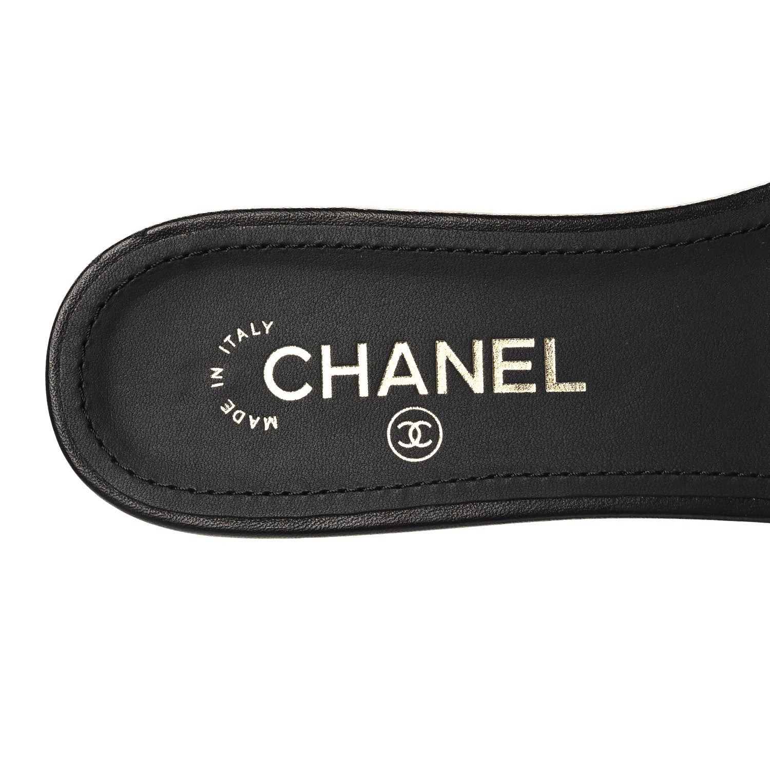 Chanel Lambskin Pearl Crystal CC Sandals 39.5 Black 8 of 8