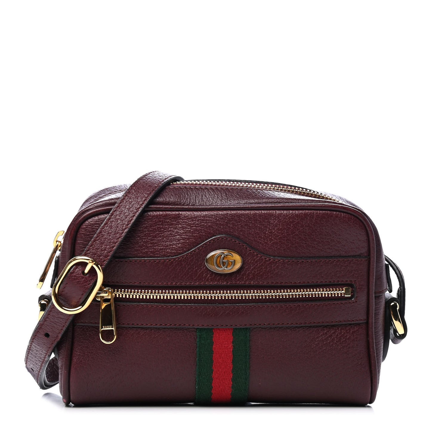 Calfskin Web Mini Ophidia Shoulder Bag Vintage Bordeaux