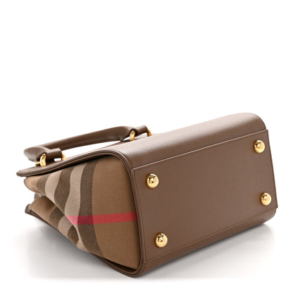 Burberry Calfskin Mega Check Mini Banwell Tote Earth 4 of 11