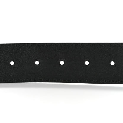 Louis Vuitton Calfskin 30mm LV Initiales Belt 90 36 Black Dark Brown 3 of 5