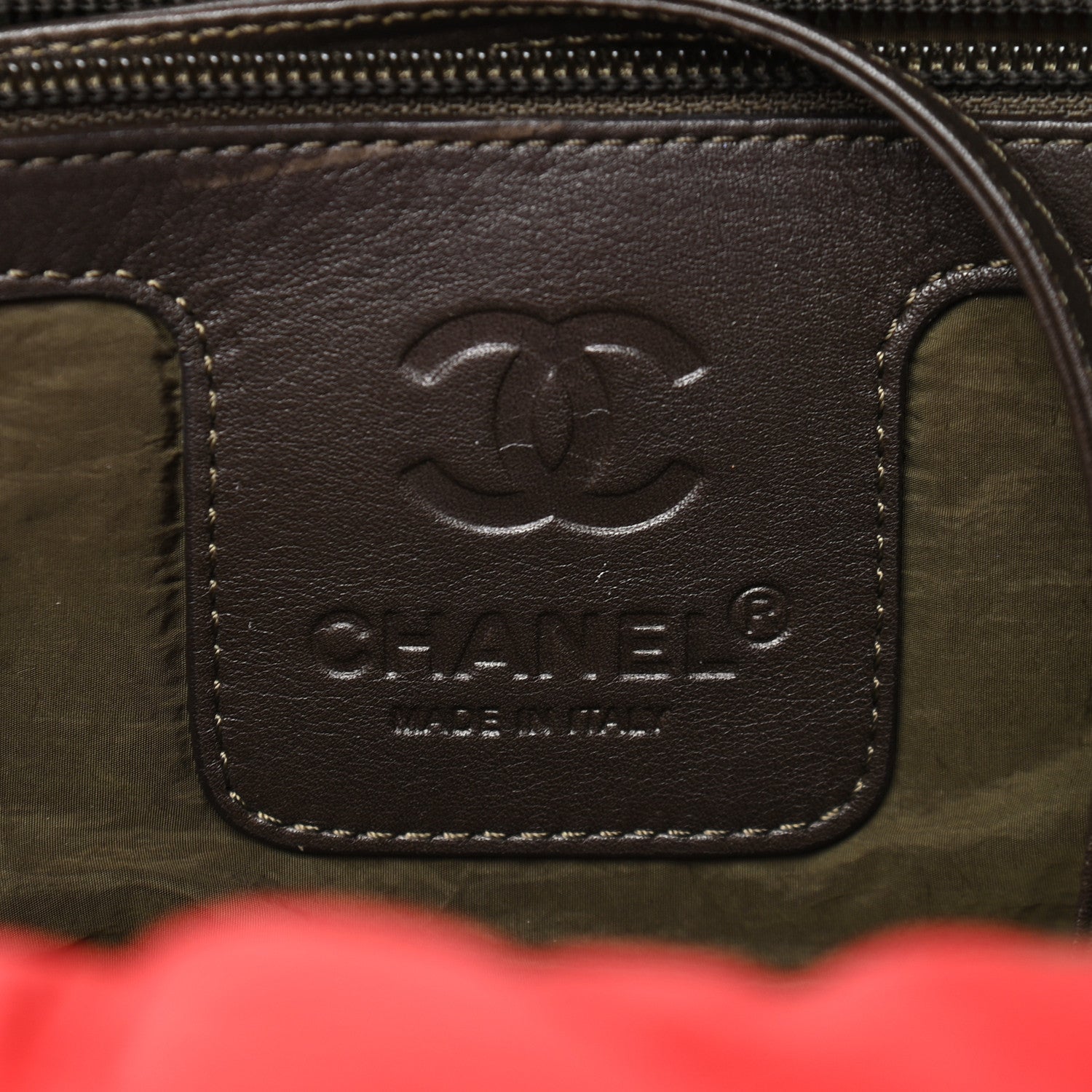 Chanel Nylon Quilted Coco Cocoon Tote Red 6 of 9