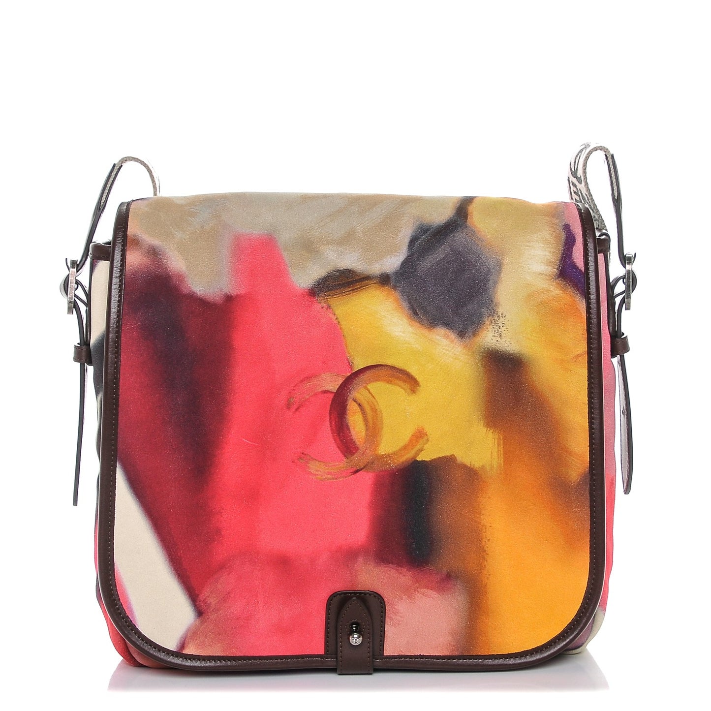 Printed Ultra Soft Lambskin Medium Flower Power Messenger