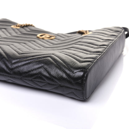 Gucci Vintage Calfskin Matelasse Medium GG Marmont Slim Tote Black 7 of 16
