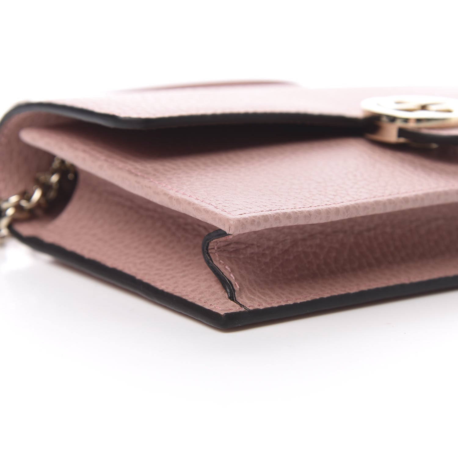 Gucci Dollar Calfskin Interlocking G Chain Wallet Soft Pink 9 of 11