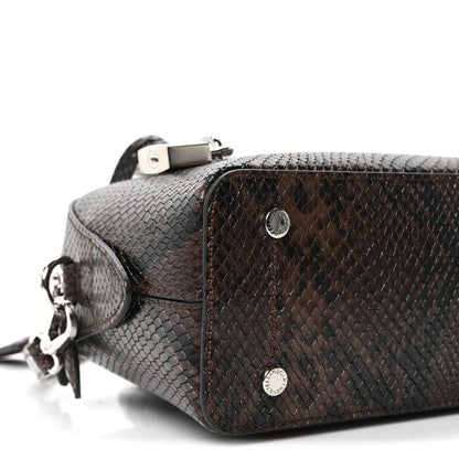 Stella McCartney Faux Snake Print Ryder Crossbody Bag Espresso 9 of 10