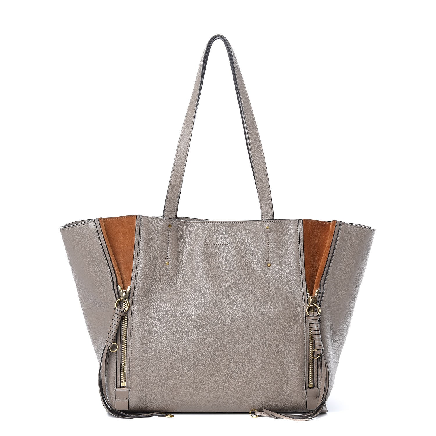 Chloe Smooth Calfskin Medium Milo Shopping Tote Motty Grey 1 of 14