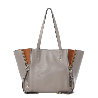 Chloe Smooth Calfskin Medium Milo Shopping Tote Motty Grey 1 of 14