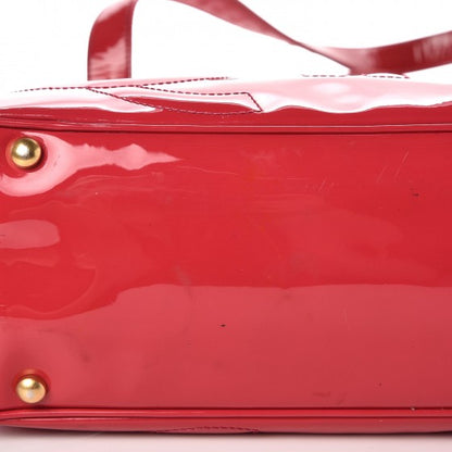 Chanel Patent CC Logo Tote Dark Pink 8 of 15