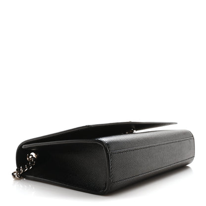 Saint Laurent Grain De Poudre Small Monogram Kate Satchel Black 4 of 12