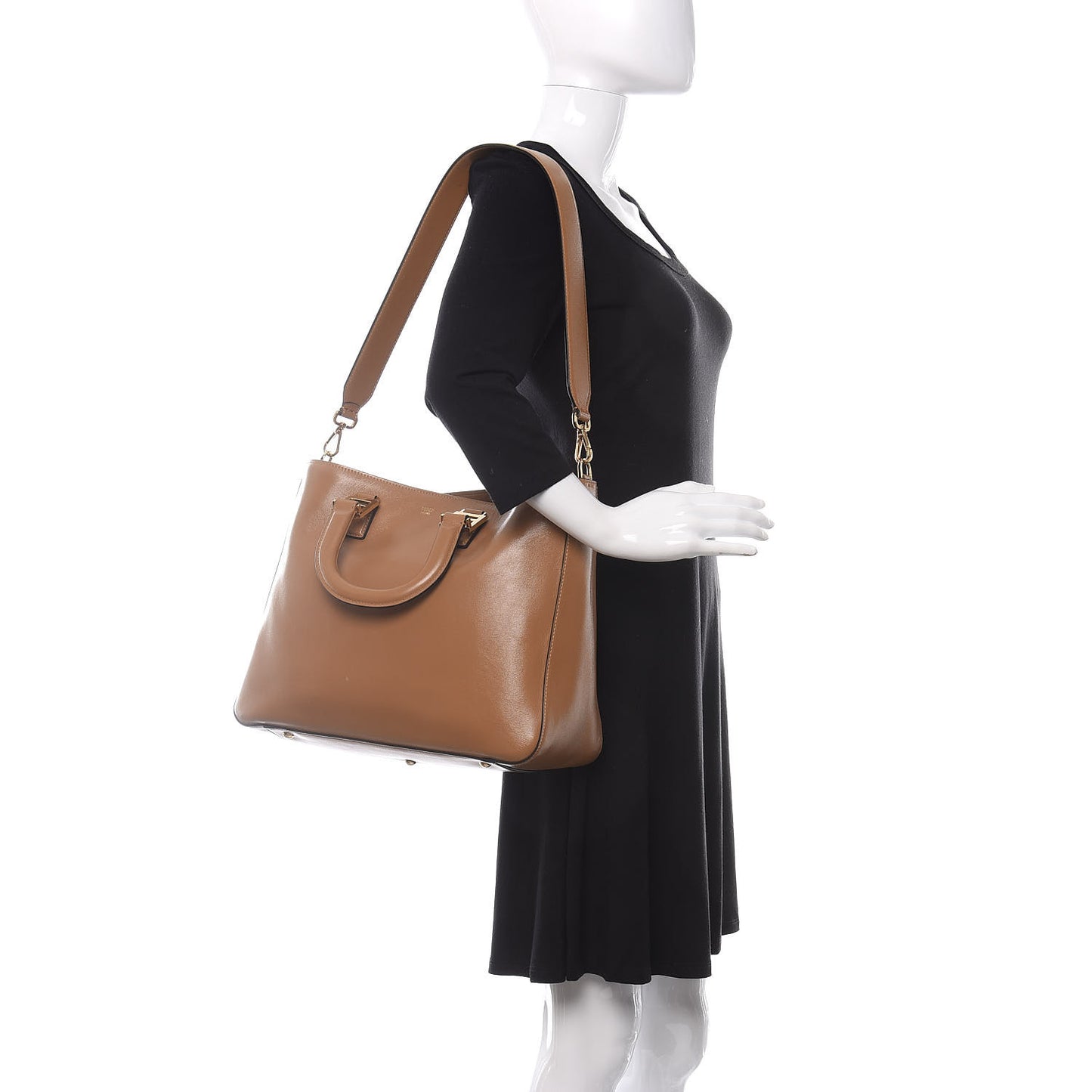 Vitello Glacier Medium FF Tote Nocciola