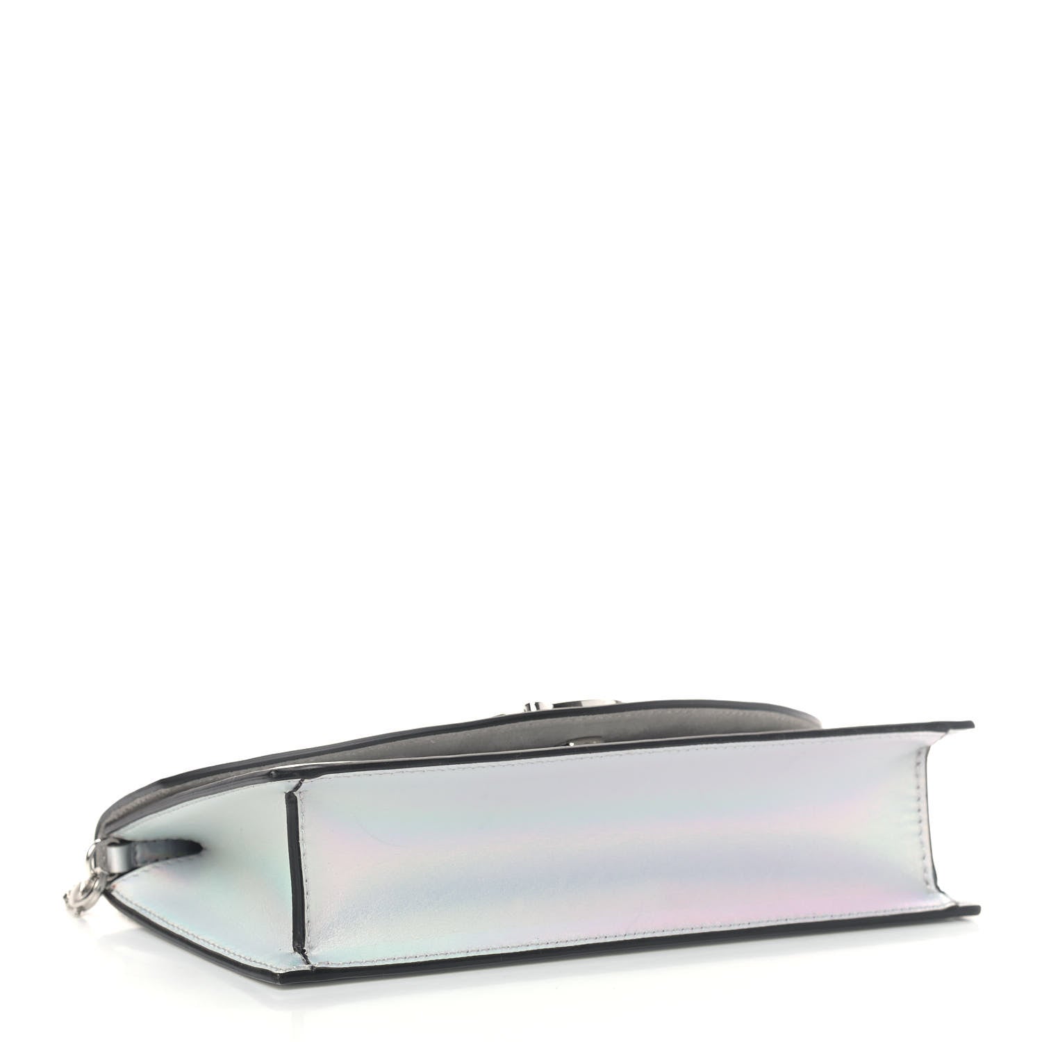 Christian Louboutin Iridescent Calfskin Loubi54 Crossbody Clutch Silver 4 of 11