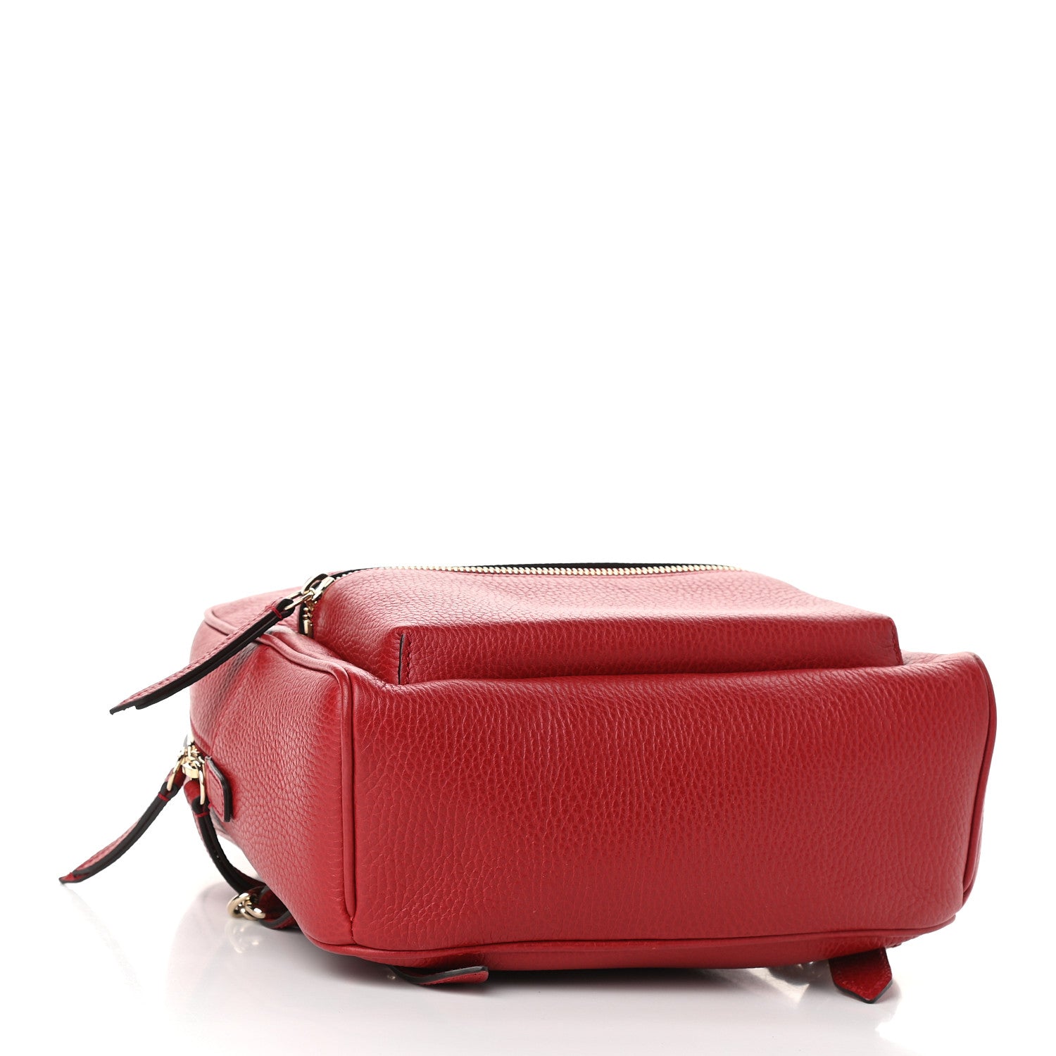 Gucci Pebbled Calfskin Soho Chain Backpack Hibiscus Red 4 of 9