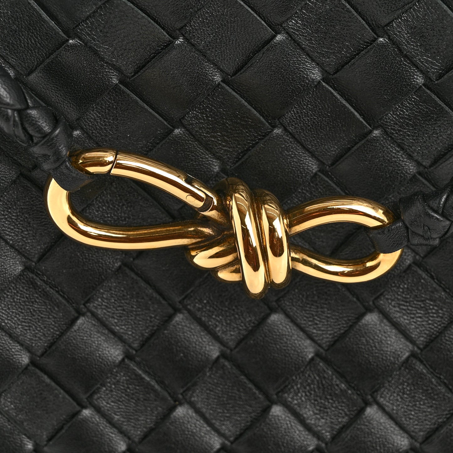 Nappa Intrecciato Small Andiamo Shoulder Bag Black
