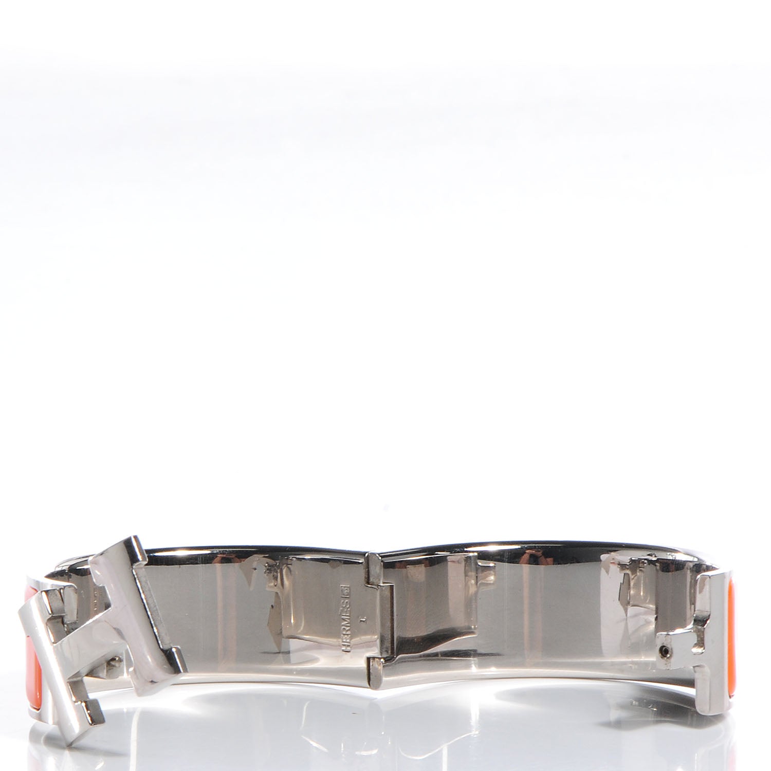 Hermes Enamel Wide Clic Clac H Bracelet PM Orange 7 of 7