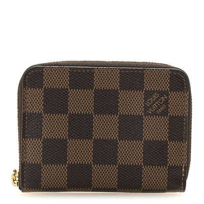 Louis Vuitton Damier Ebene Zippy Coin Purse Rose Ballerine 1 of 7
