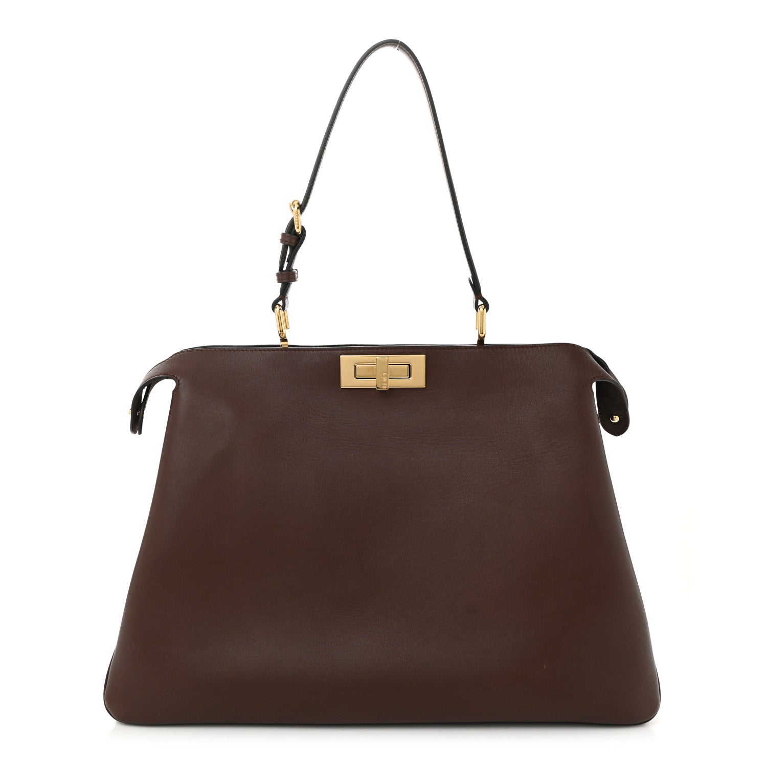Fendi Vitello Large Soft Peekaboo Brown 1 of 12