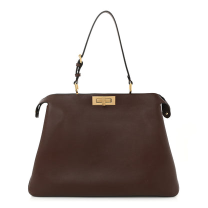 Fendi Vitello Large Soft Peekaboo Brown 1 of 12