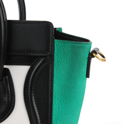 Celine Smooth Calfskin Nubuck Nano Tri-Color Luggage Palm 9 of 9