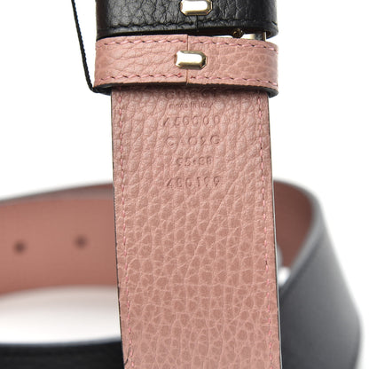 Gucci Calfskin 1973 Reversible Belt 95 38 Black Pink 4 of 4