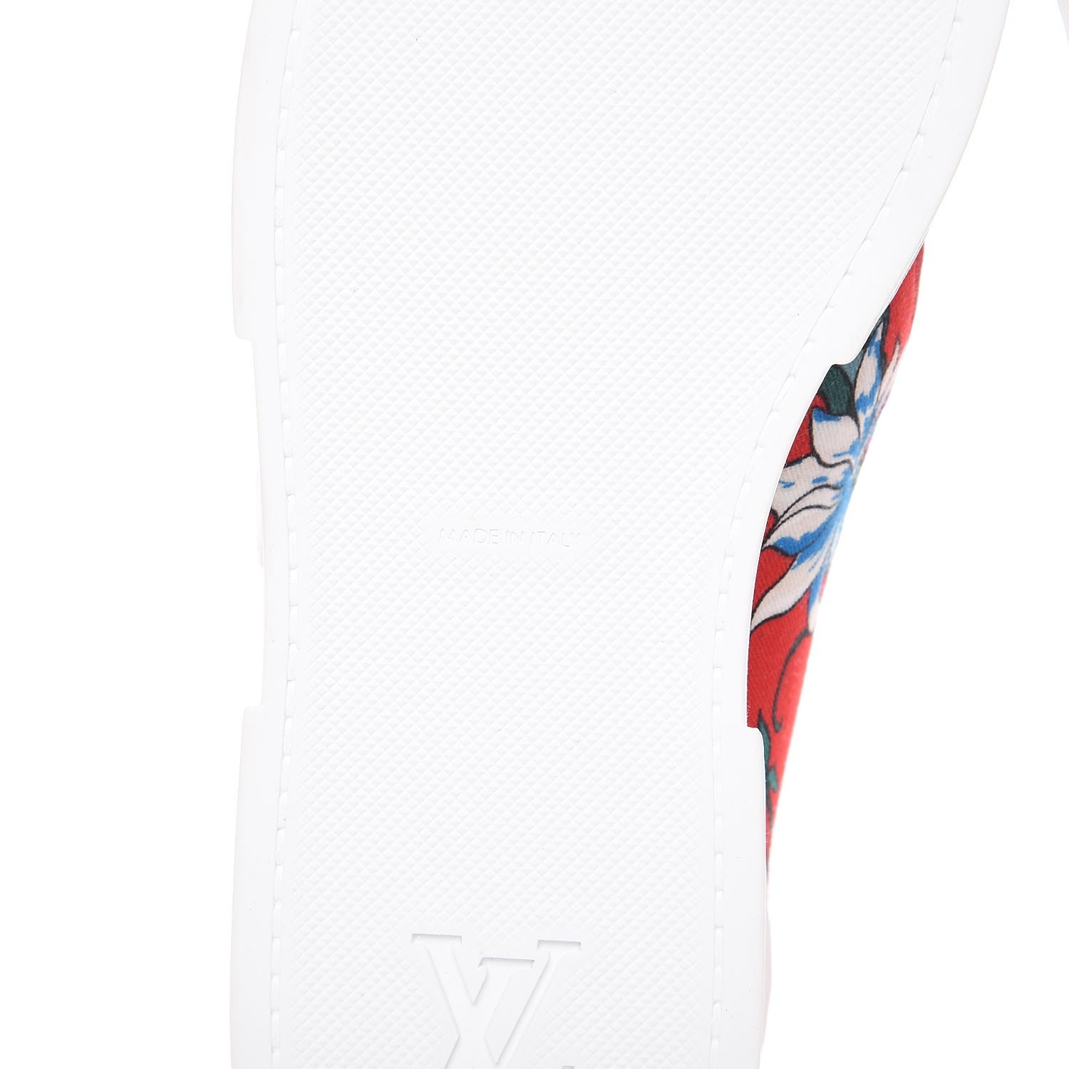 Louis Vuitton Canvas Printed Match-Up Slip On Sneakers 6.5 Red 8 of 11