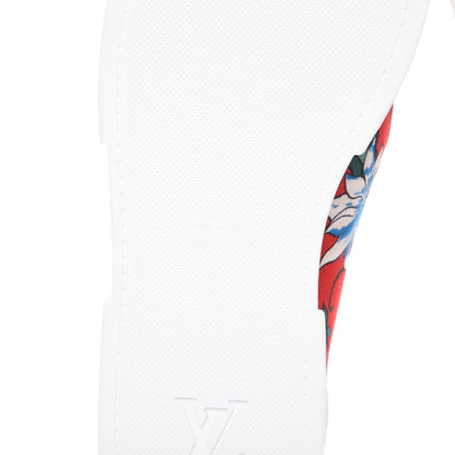 Louis Vuitton Canvas Printed Match-Up Slip On Sneakers 6.5 Red 8 of 11