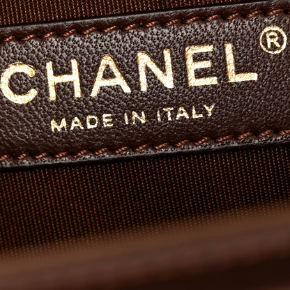 Chanel Metallic Patent Calfskin Quilted Medium Boy Flap Brown 6 of 12