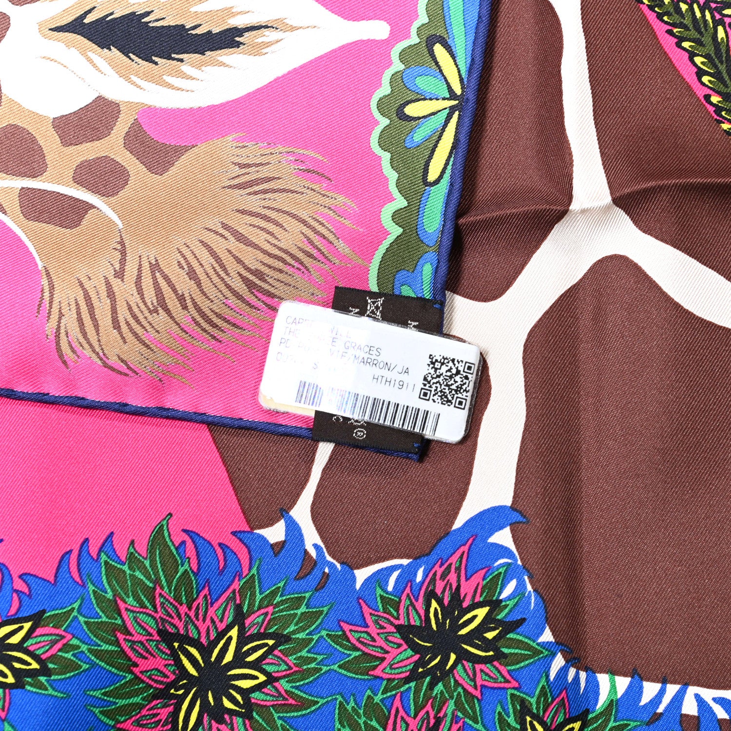 Hermes Silk Three Graces Scarf 90 Rose Vif Marron Jaune Vif 2 of 6